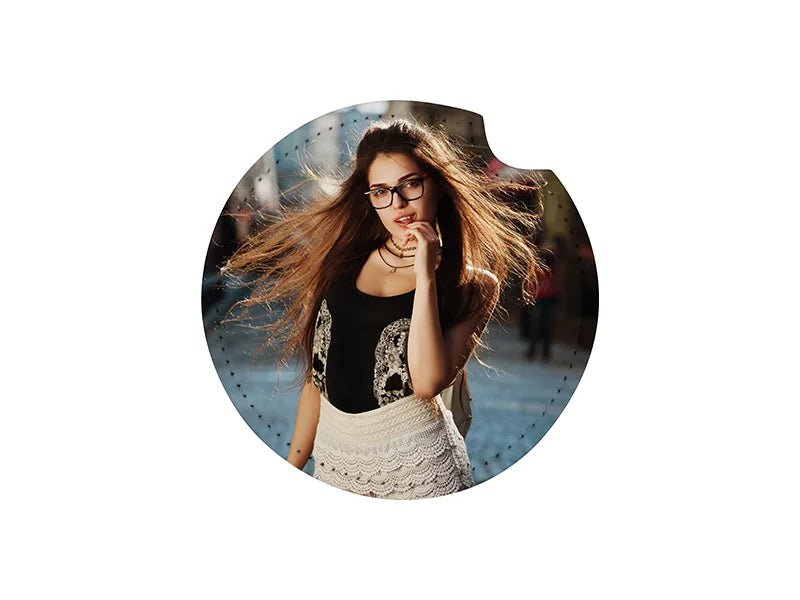 Sublimation PU Leather Car Mug Coaster (6.5cm)