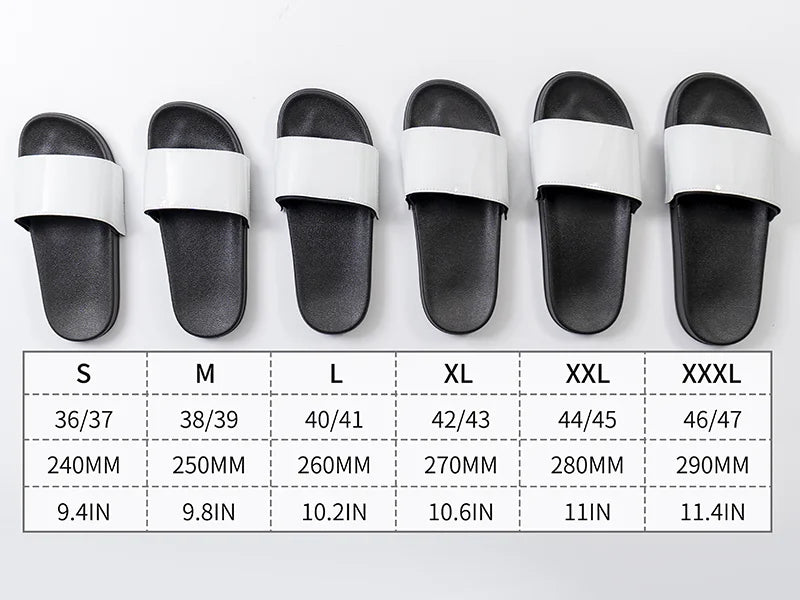 Adult Slippers w/ Sublimation PU Leather ( Blue Sole)