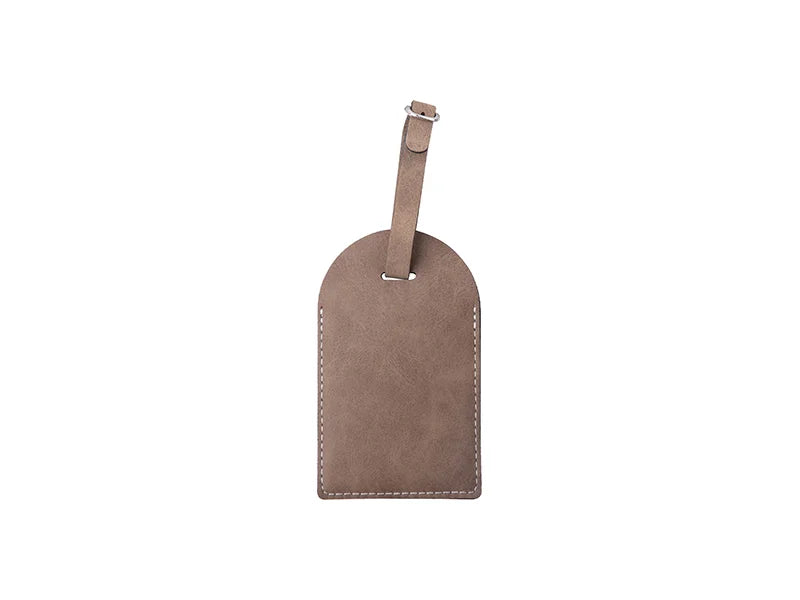 Sublimation Double Side PU Leather Luggage Tag (Gray, Arcuation Shape)
