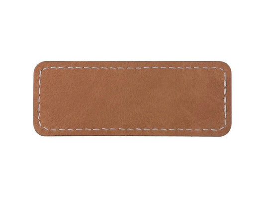 Sublimation PU Leather Badge Name Tag (Brown, Small Rectangle)