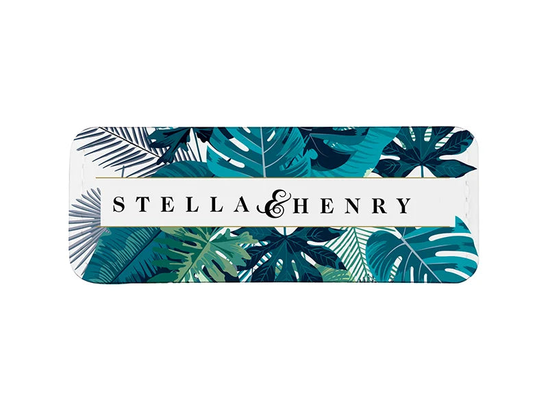 Sublimation PU Leather Badge Name Tag (White, Small Rectangle)