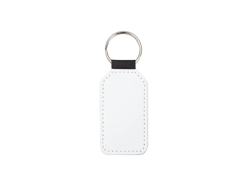 Sublimation Glitter PU Leather Key Chain (Barrel, Blue)