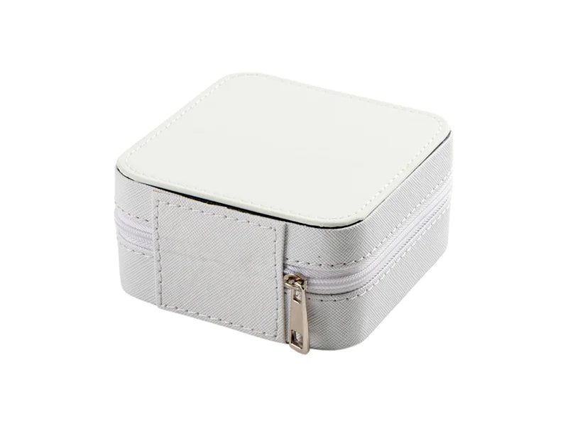 Sublimation Blanks PU Jewelry Box w/insert (10*10*5cm,White)