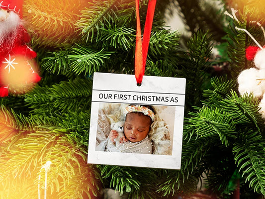 Sublimation Square Marble Texture Ornament (7.6*7.6cm/ 3inchx3inch)