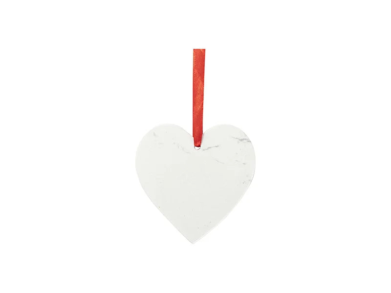 Sublimation Heart Marble Texture Ornament (7.6*7.6cm/ 3inchx3inch)