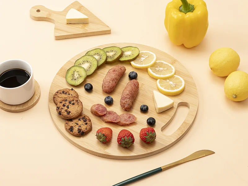 Sublimation Blank Round Bamboo Pizza Board with Hole