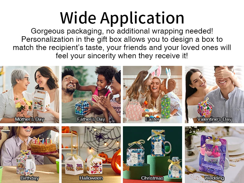 Sublimation Blanks White Box for Gift(9*9*13cm)