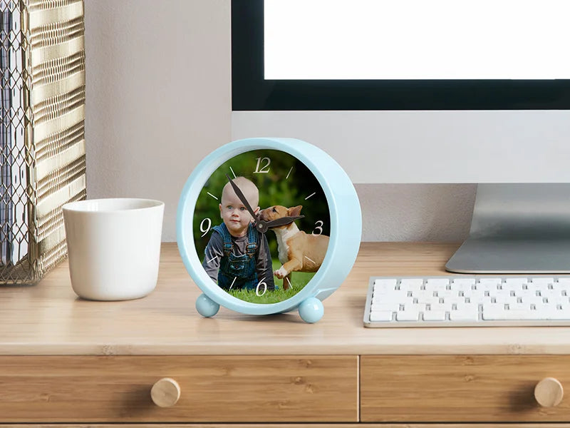 Sublimation Blank Alarm Clock w/ Sublimatable Alu Insert(10.5*10.7*4cm)