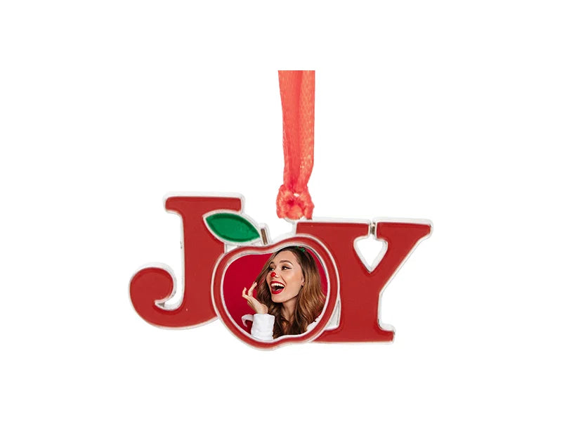 3inch Sublimation Metal Christmas JOY Ornament