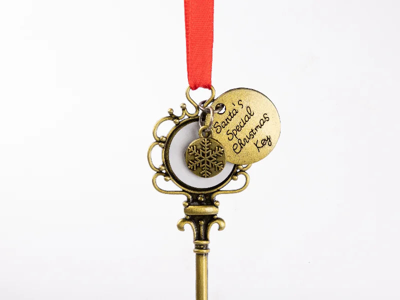 Sublimation Blank Christmas Santa Keys with Snowflake