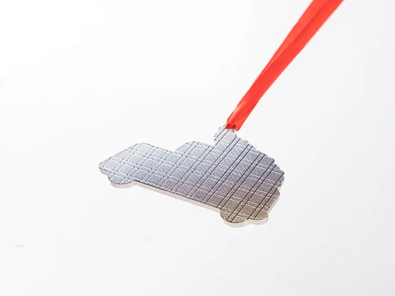 3” Sublimation Blank Christmas PEACE Truck Metal Ornament