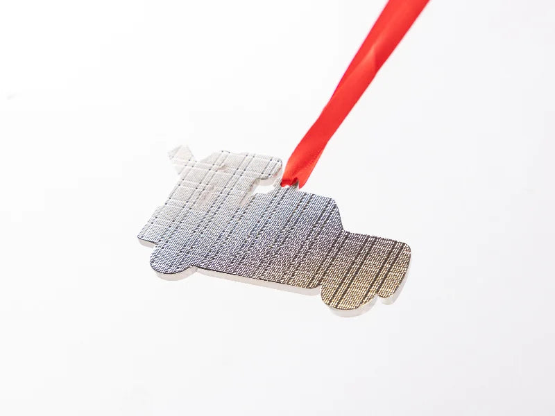 3” Sublimation Blank Christmas JOY Truck Metal Ornament