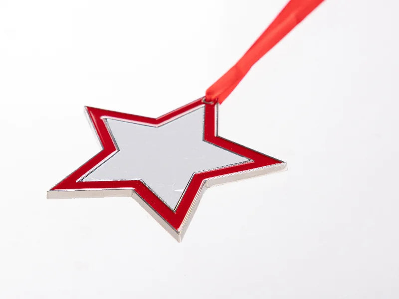 3” Sublimation Blank Star Metal Ornament
