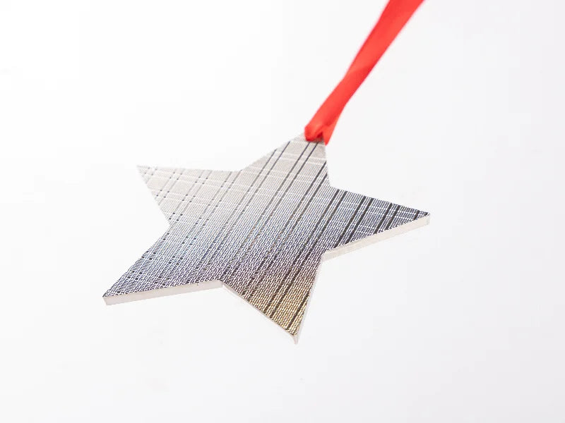 3” Sublimation Blank Star Metal Ornament