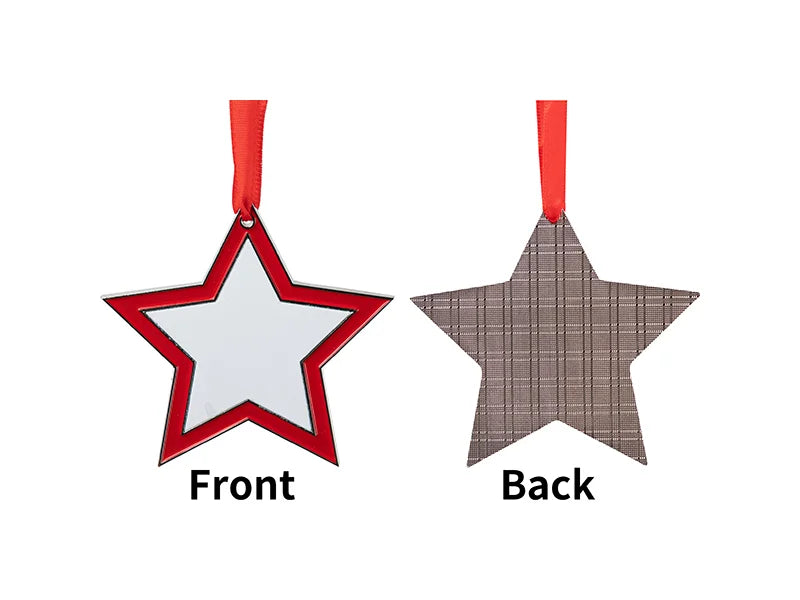 3” Sublimation Blank Star Metal Ornament
