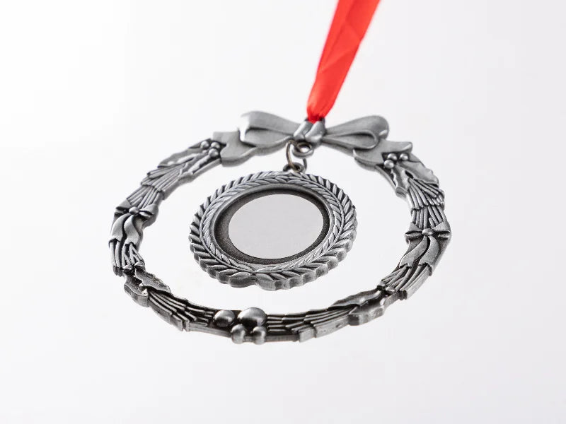 Round Sublimation Blank Wreath Metal Ornament
