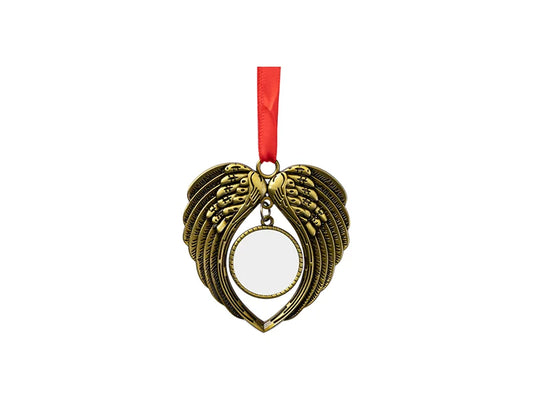 Sublimation Blank Angel Wings Metal Ornament
