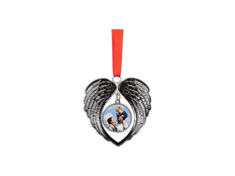 Sublimation Blank Angel Wings Metal Ornament