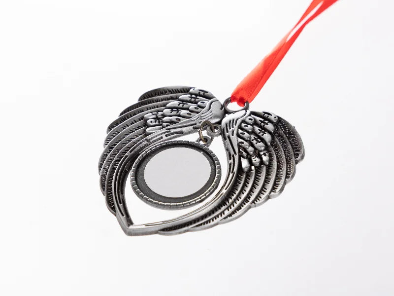 Sublimation Blank Angel Wings Metal Ornament