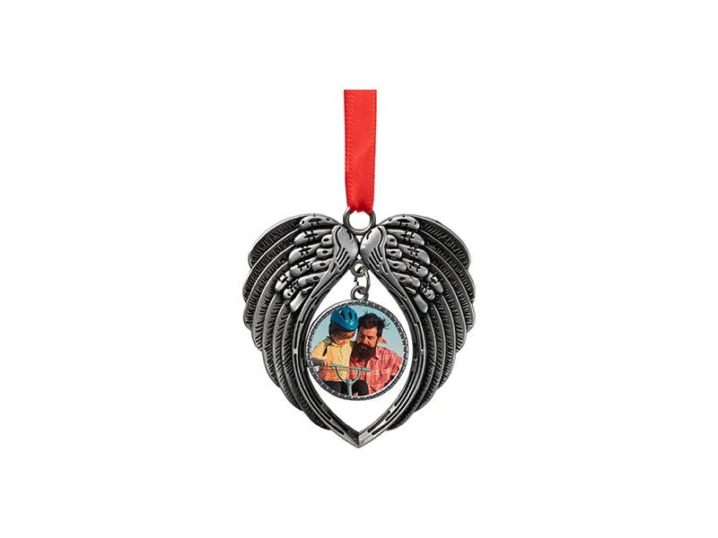 Sublimation Blank Angel Wings Metal Ornament