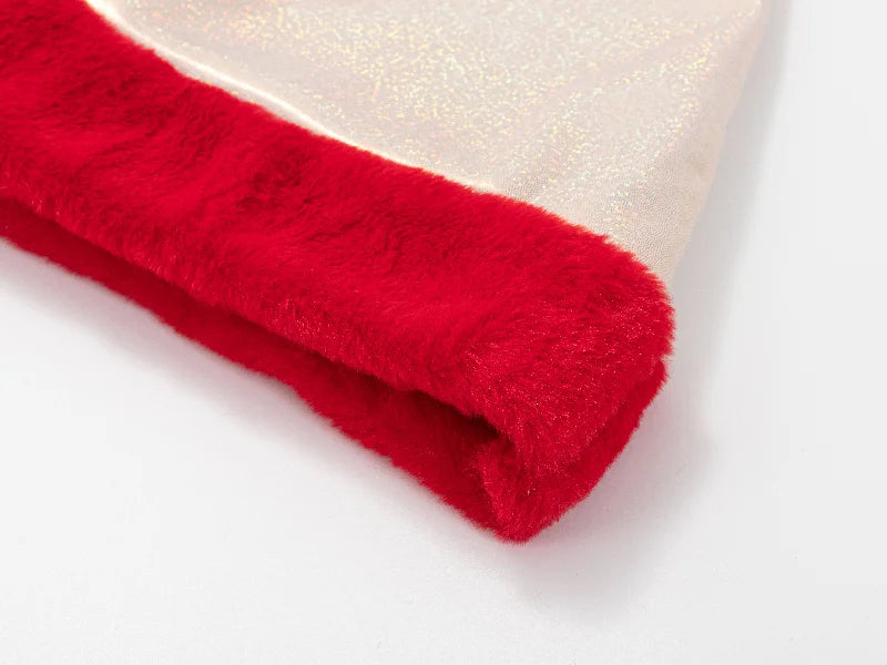 Sublimation Blanks Glitter Christmas Hat (Champagne Gold)