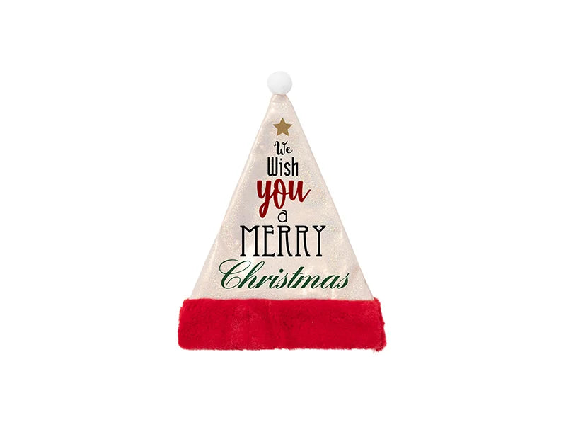 Sublimation Blanks Glitter Christmas Hat (Champagne Gold)