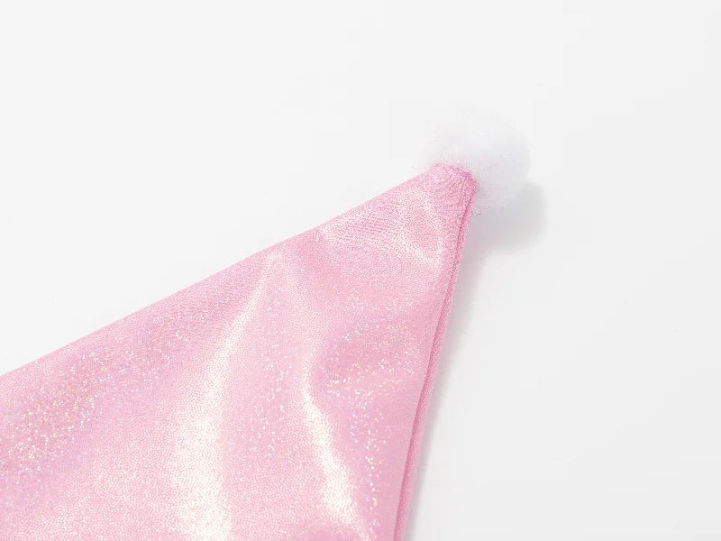 Sublimation Blanks Glitter Christmas Hat (Pink)