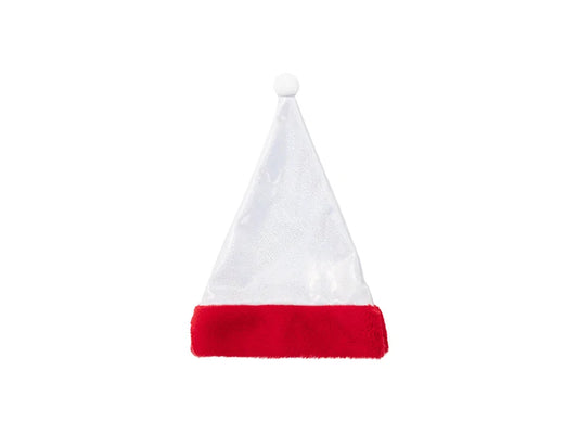 Sublimation Blanks Glitter Christmas Hat (White)
