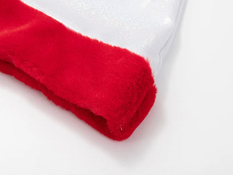 Sublimation Blanks Glitter Christmas Hat (White)