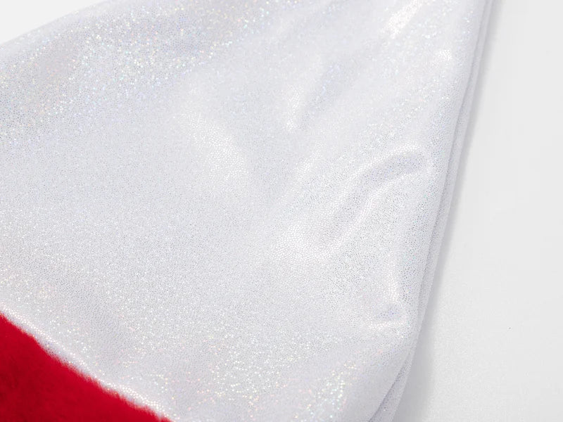 Sublimation Blanks Glitter Christmas Hat (White)