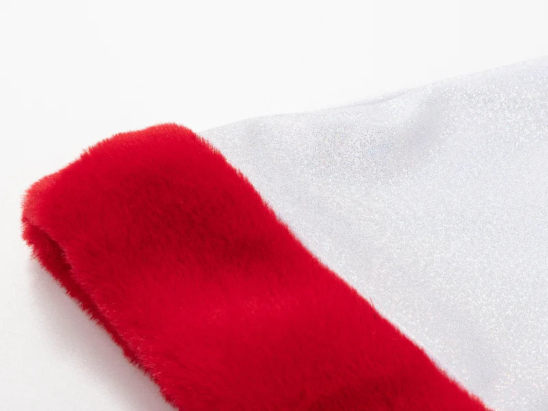 Sublimation Blanks Glitter Christmas Hat (White)