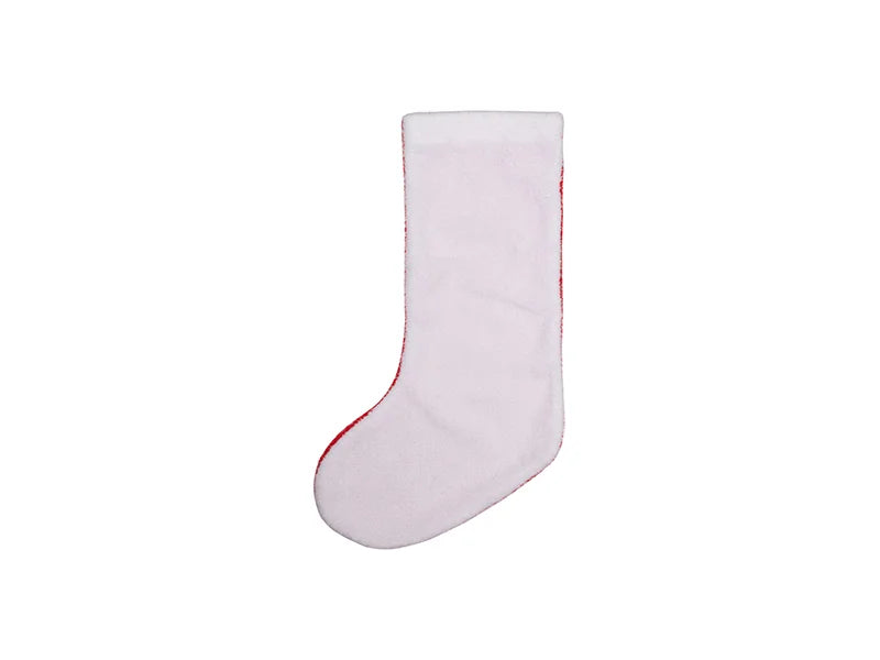 Sublimation Blended Plush Christmas Stocking (Red w/ White)