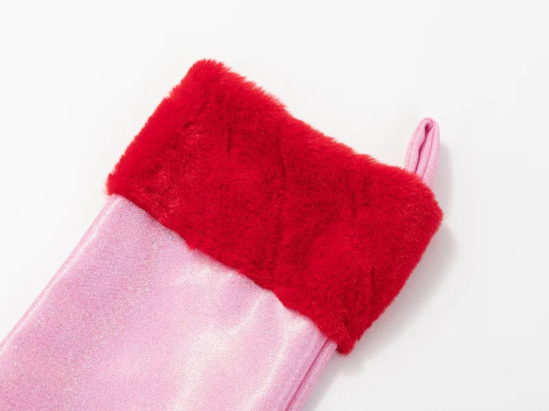 Sublimation Blanks Glitter Christmas Stocking (Pink)