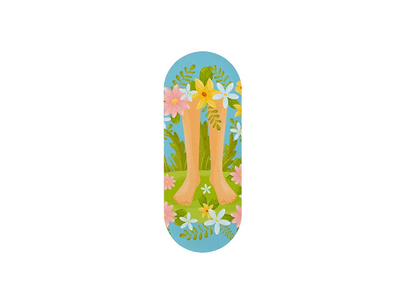 Sublimation Glass Foot File (Rounded-corner square shape,4*10cm)