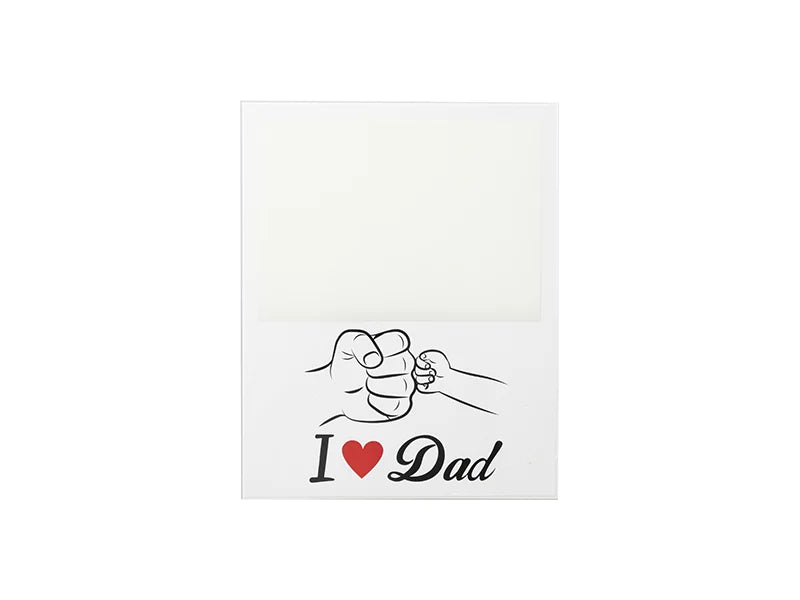 Sublimation Blanks Retangular Glass Photo Frame w/ White Patch (Dad, 20*25cm)