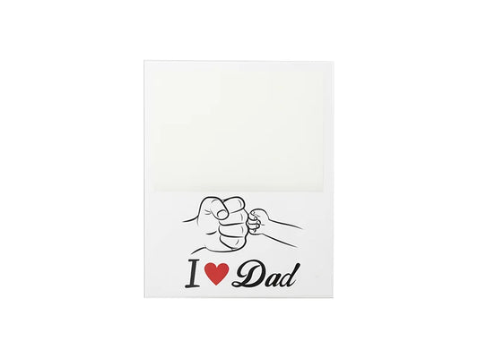 Sublimation Blanks Retangular Glass Photo Frame w/ White Patch (Dad, 20*25cm)