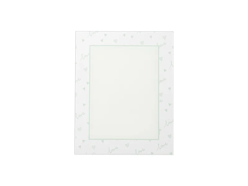 Sublimation Blanks Retangular Glass Photo Frame w/ White Patch (Blue LOVE, 20*25cm)