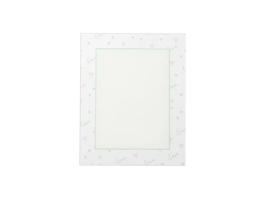 Sublimation Blanks Retangular Glass Photo Frame w/ White Patch (Blue LOVE, 20*25cm)