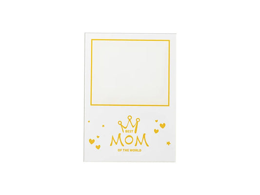 Sublimation Blanks Retangular Glass Photo Frame w/ White Patch (MOM, 12.7*17.8cm)