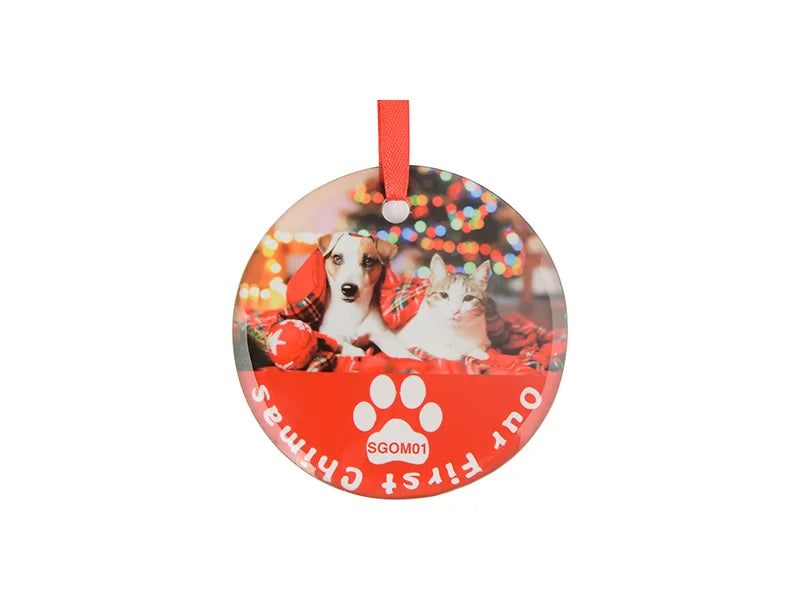 Sublimation 3inch Glass Ornament (Circle)