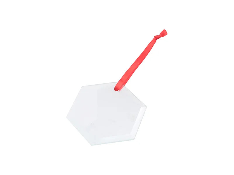 Sublimation 3inch Glass Ornament (Hexagon)