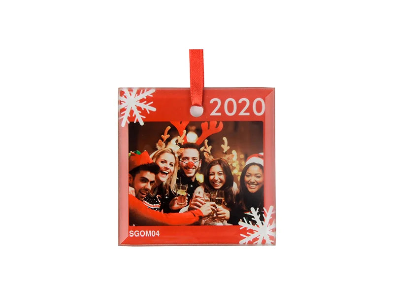 Sublimation 3inch Glass Ornament (Square)