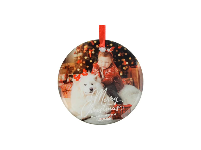 3.5inch Sublimation Glass Ornament (Circle)