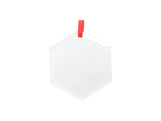 3.5inch Sublimation Glass Ornament (Hexagon)