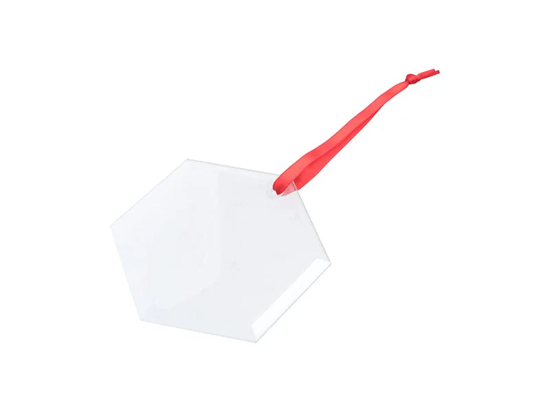 3.5inch Sublimation Glass Ornament (Hexagon)