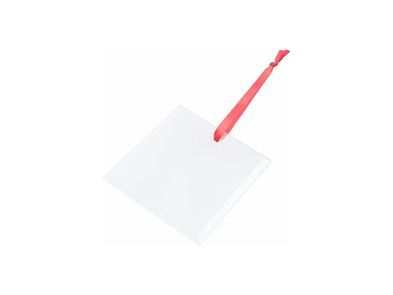 3.5inch Sublimation Glass Ornament (Square)