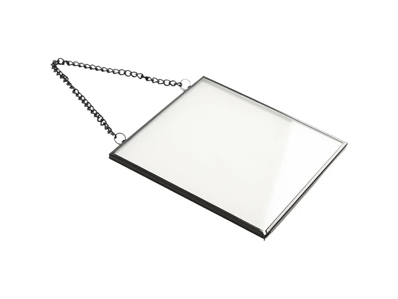 Sublimation Glass Hanging Frame w/ Chain (Square, 12*12cm/5in.x5in.)