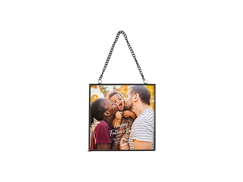 Sublimation Glass Hanging Frame w/ Chain (Square, 12*12cm/5in.x5in.)