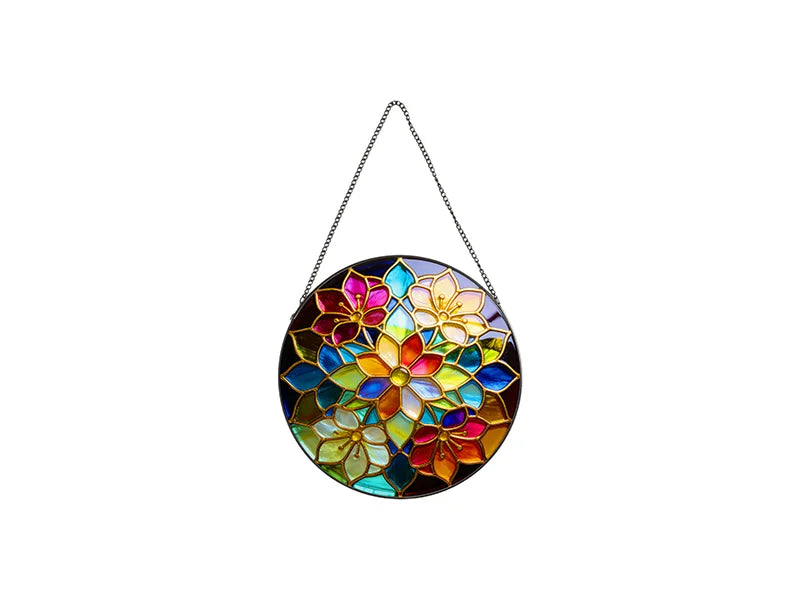 Sublimation Glass Hanging Frame w/ Chain (Round, φ25cm/10in.)
