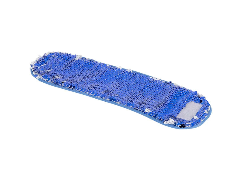 Sublimation Sequin Bracelet (Blue W/ White)